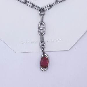 Bomb Party July 2025 Ruby Dazzling Heartfelt hematite necklace